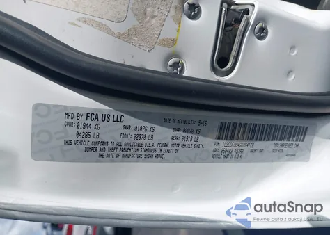 2016 Dodge Dart Sxt z USA, uszkodzony, nr VIN 1C3CDFBB4GD764122